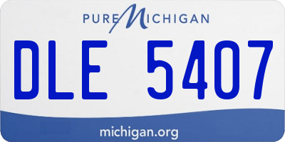 MI license plate DLE5407