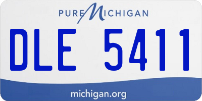 MI license plate DLE5411