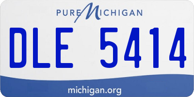 MI license plate DLE5414