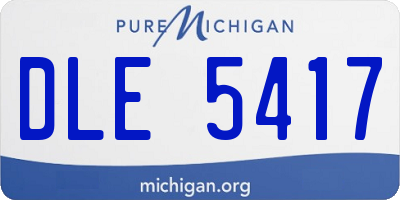 MI license plate DLE5417