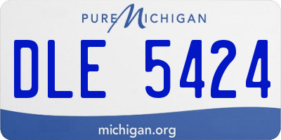 MI license plate DLE5424