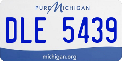 MI license plate DLE5439