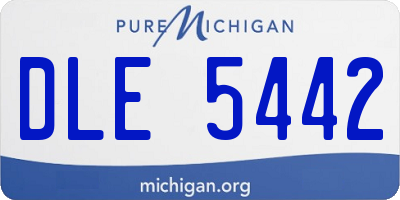MI license plate DLE5442