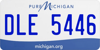 MI license plate DLE5446