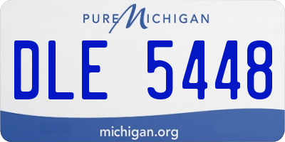 MI license plate DLE5448