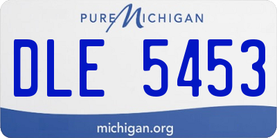 MI license plate DLE5453