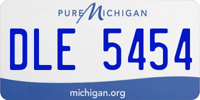 MI license plate DLE5454
