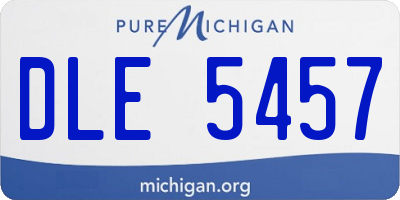 MI license plate DLE5457