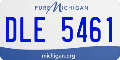 MI license plate DLE5461