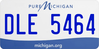 MI license plate DLE5464