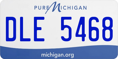 MI license plate DLE5468