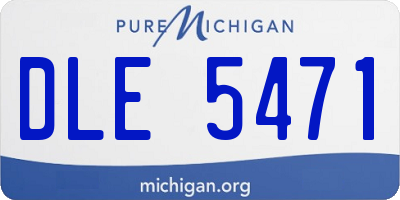 MI license plate DLE5471