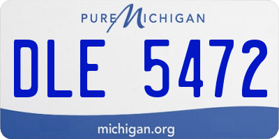 MI license plate DLE5472