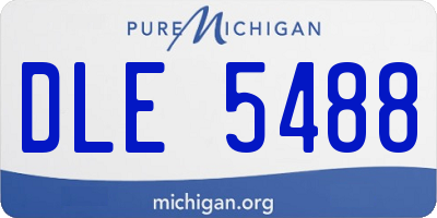 MI license plate DLE5488