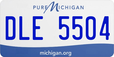 MI license plate DLE5504