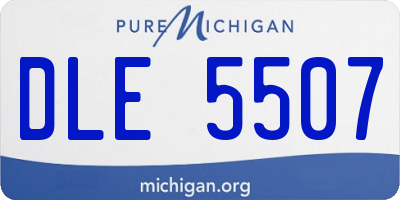 MI license plate DLE5507