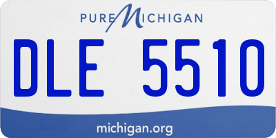 MI license plate DLE5510