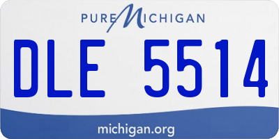 MI license plate DLE5514