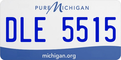 MI license plate DLE5515