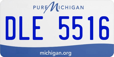 MI license plate DLE5516