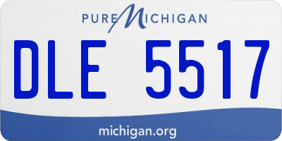 MI license plate DLE5517