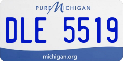 MI license plate DLE5519