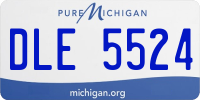 MI license plate DLE5524