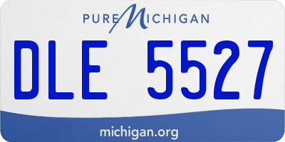 MI license plate DLE5527