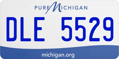 MI license plate DLE5529