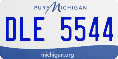 MI license plate DLE5544