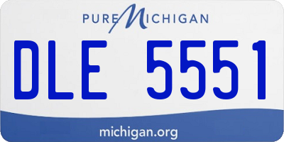 MI license plate DLE5551