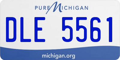 MI license plate DLE5561