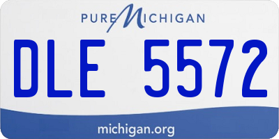 MI license plate DLE5572