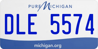 MI license plate DLE5574