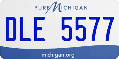 MI license plate DLE5577