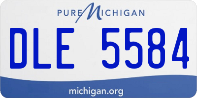 MI license plate DLE5584
