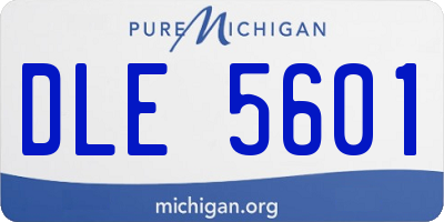 MI license plate DLE5601