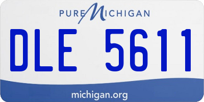 MI license plate DLE5611