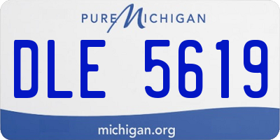 MI license plate DLE5619