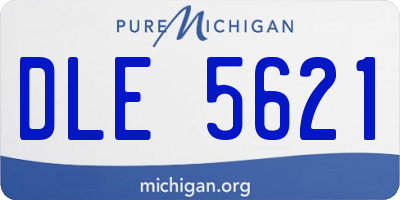 MI license plate DLE5621