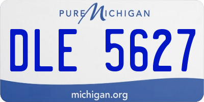 MI license plate DLE5627