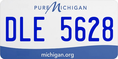 MI license plate DLE5628