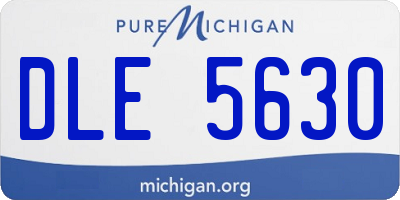 MI license plate DLE5630