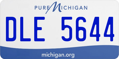 MI license plate DLE5644