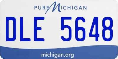 MI license plate DLE5648