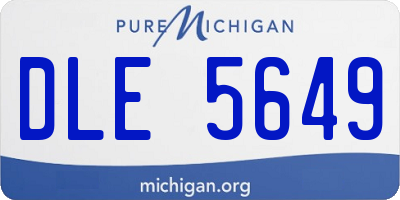 MI license plate DLE5649