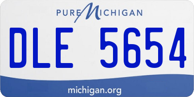 MI license plate DLE5654