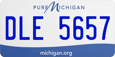 MI license plate DLE5657