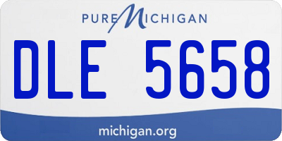 MI license plate DLE5658