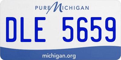 MI license plate DLE5659